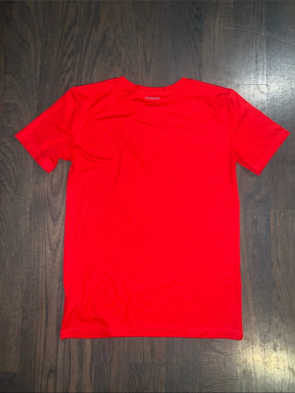 Boys adidas Red and Black Logo Short Sleeve Tee Pair S-M (10/12)